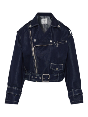 ΓΥΝΑΙΚΕΙΟ BIKER JACKET | Μπλε Σκούρο S