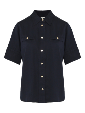 ΓΥΝΑΙΚΕΙΟ ΚΟΝΤΟΜΑΝΙΚΟ ΠΟΥΚΑΜΙΣΟ | Μπλε Σκούρο EU 40