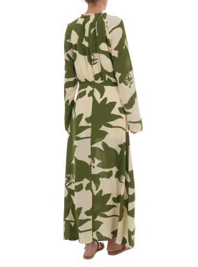 ΜΑΞΙ FLORAL ΦΟΡΕΜΑ | Πράσινο XS