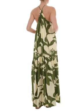 ΜΑΞΙ FLORAL ΦΟΡΕΜΑ | Πράσινο XS