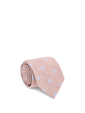 ΑΝΔΡΙΚΗ ΜΕΤΑΞΩΤΗ ΓΡΑΒΑΤΑ | Ροζ ONE SIZE