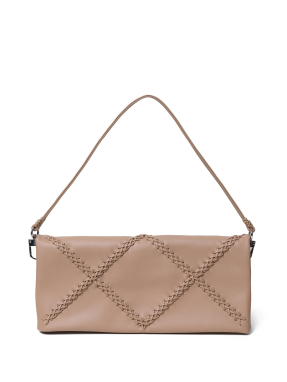 ΓΥΝΑΙΚΕΙΟ ΔΕΡΜΑΤΙΝΟ CLUTCH FOLDED | Μπεζ