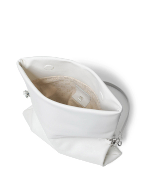 ΓΥΝΑΙΚΕΙΟ ΔΕΡΜΑΤΙΝΟ CLUTCH FOLDED | Λευκό