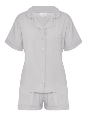 ΓΥΝΑΙΚΕΙΟ ΣΕΤ ΠΙΤΖΑΜΕΣ | Γκρι Ανοιχτό S