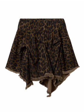ΜΙΝΙ DENIM ΦΟΥΣΤΑ CRISSY | Animal Print  UK 8