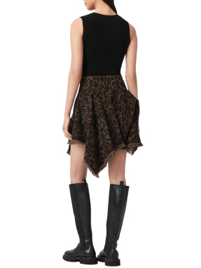 ΜΙΝΙ DENIM ΦΟΥΣΤΑ CRISSY | Animal Print  UK 8