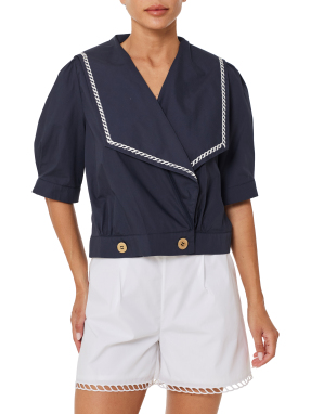 ΓΥΝΑΙΚΕΙΟ ΠΟΥΚΑΜΙΣΟ DESIS | Μπλε NAVY BLUE - WHITE M