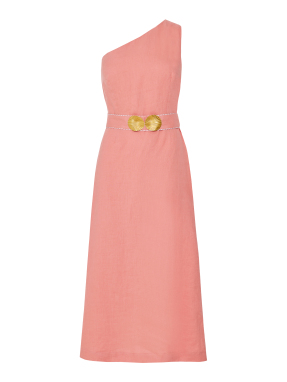 ΜΙΝΤΙ ΛΙΝΟ ΦΟΡΕΜΑ ΜΕ ΈΝΑΝ ΩΜΟ INO | Σομόν SALMON PINK M