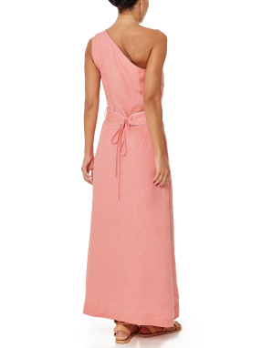 ΜΙΝΤΙ ΛΙΝΟ ΦΟΡΕΜΑ ΜΕ ΈΝΑΝ ΩΜΟ INO | Σομόν SALMON PINK M