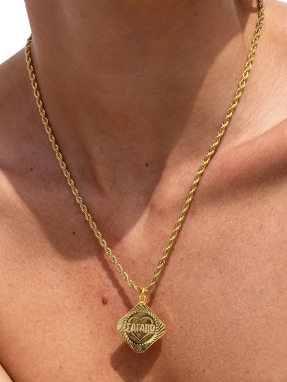 S' AGAPO SHORT CHAIN NECKLACE: GOLD PLAT | Χρυσό ONE SIZE