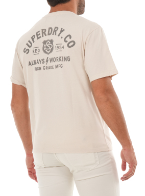 ΑΝΔΡΙΚΟ T-SHIRT HERITAGE BIKER | Εκρού XL