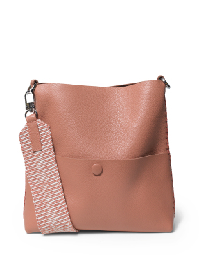 ΓΥΝΑΙΚΕΙΑ ΔΕΡΜΑΤΙΝΗ ΤΣΑΝΤΑ ΧΙΣΤΙ SLIM MESSENGER | Καφέ