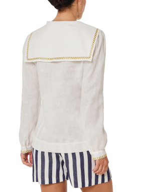 ΓΥΝΑΙΚΕΙΟ ΛΙΝΟ ΠΟΥΚΑΜΙΣΟ DESIS | Εκρού OFF WHITE - GOLD S
