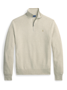 ΑΝΔΡΙΚΟ ΠΟΥΛΟΒΕΡ HALF-ZIP | Μπεζ  L