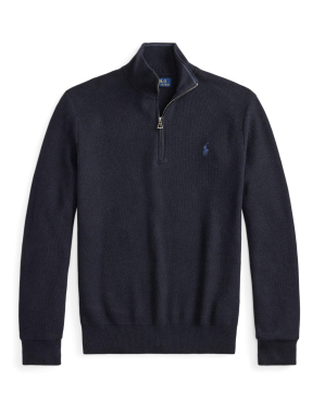 ΑΝΔΡΙΚΟ ΠΟΥΛΟΒΕΡ HALF-ZIP | Μπλε Σκούρο  M