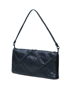 ΓΥΝΑΙΚΕΙΟ ΔΕΡΜΑΤΙΝΟ CLUTCH FOLDED | Μαύρο
