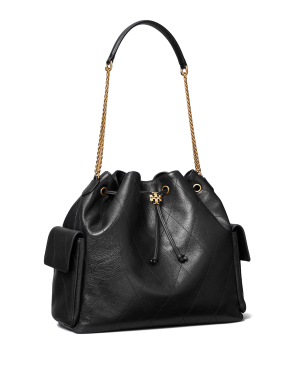 ΓΥΝΑΙΚΕΙΑ ΤΣΑΝΤΑ ΩΜΟΥ CHARLIE QUILTED LARGE DRAWSTRING | Μαύρο