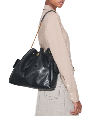ΓΥΝΑΙΚΕΙΑ ΤΣΑΝΤΑ ΩΜΟΥ CHARLIE QUILTED LARGE DRAWSTRING | Μαύρο