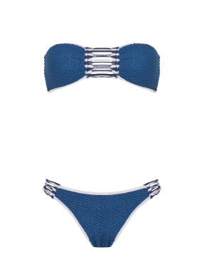 ΓΥΝΑΙΚΕΙΟ ΜΠΙΚΙΝΙ ΣΕΤ RIPPED BANDEAU REVERSIBLE | Μπλε  M