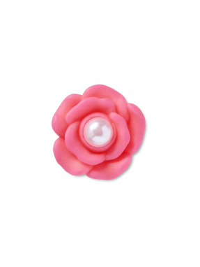 JIBBITZ™ CHARMS PINK FLOWER WITH PEARL CENTER | Φούξια UNIQUE ONE SIZE
