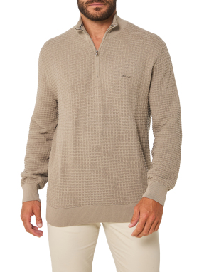 ΑΝΔΡΙΚΟ ΠΟΥΛΟΒΕΡ HALF-ZIP | Μπεζ G0251 L