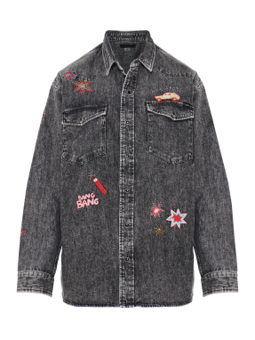 ΓΥΝΑΙΚΕΙΟ DENIM JACKET THE EXES AND OHS | Γκρι Σκούρο GHR M