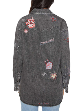 ΓΥΝΑΙΚΕΙΟ DENIM JACKET THE EXES AND OHS | Γκρι Σκούρο GHR XS