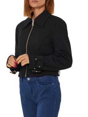 ΓΥΝΑΙΚΕΙΟ ΚΟΝΤΟ JACKET CLAUDIE TRUCKER | Μαύρο S