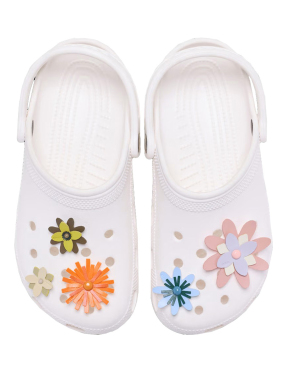 JIBBITZ™ CHARMS FAUX LEATHER FLORAL 5 PACK | Πολύχρωμο UNIQUE ONE SIZE