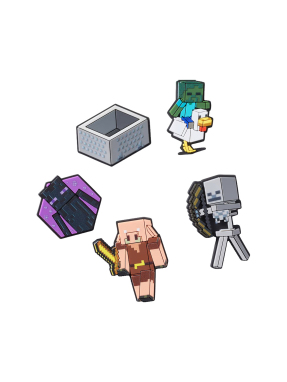 JIBBITZ™ CHARMS MINECRAFT 5 PACK | Πολύχρωμο UNIQUE ONE SIZE