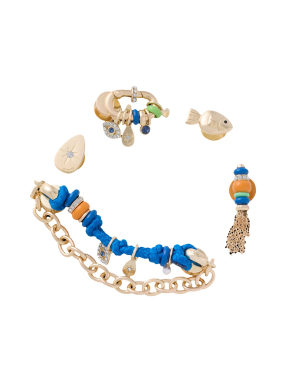 JIBBITZ™ CHARMS BEADED BOHO 5 PACK | Πολύχρωμο UNIQUE ONE SIZE