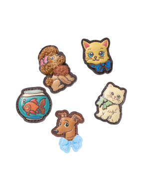 JIBBITZ™ CHARMS VINTAGE PETS 5 PACK | Πολύχρωμο UNIQUE ONE SIZE