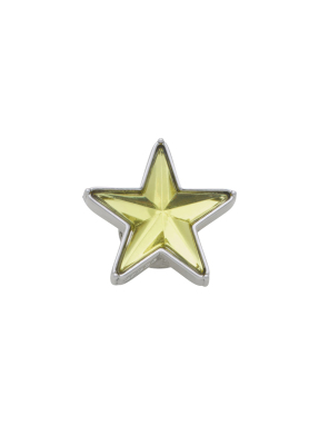 JIBBITZ™ CHARMS SILVER AND GREEN SMT GEM STAR | Πολύχρωμο UNIQUE ONE SIZE