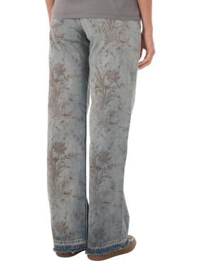 ΓΥΝΑΙΚΕΙΟ DENIM FLORAL ΠΑΝΤΕΛΟΝΙ | Μπλε 26