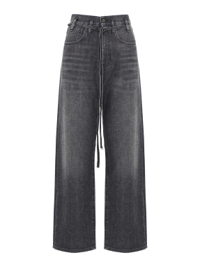 ΓΥΝΑΙΚΕΙΟ DENIM ΠΑΝΤΕΛΟΝΙ PAPERBAG | Μαύρο PICU 28