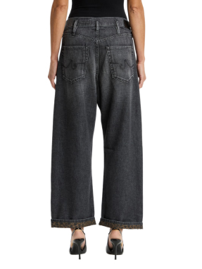 ΓΥΝΑΙΚΕΙΟ DENIM ΠΑΝΤΕΛΟΝΙ PAPERBAG | Μαύρο PICU 28