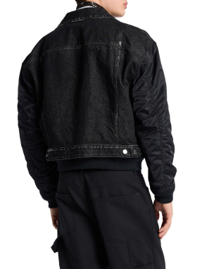 ΑΝΔΡΙΚΟ DENIM JACKET AVIATOR HYBRID | Μαύρο IT 54