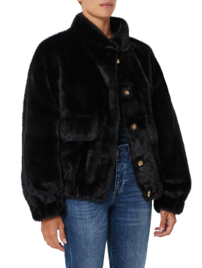 ΓΥΝΑΙΚΕΙΟ FAUX FUR ΜΠΟΥΦΑΝ | Μαύρο IT 42