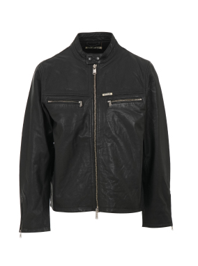 ΑΝΔΡΙΚΟ ΔΕΡΜΑΤΙΝΟ JACKET | Μαύρο M