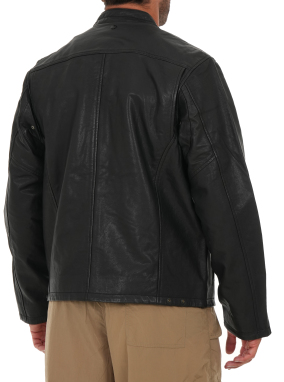 ΑΝΔΡΙΚΟ ΔΕΡΜΑΤΙΝΟ JACKET | Μαύρο M