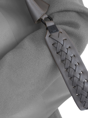 ΓΥΝΑΙΚΕΙΑ ΔΕΡΜΑΤΙΝΗ ΤΣΑΝΤΑ ΩΜΟΥ SLIM M STITCH | Γκρι