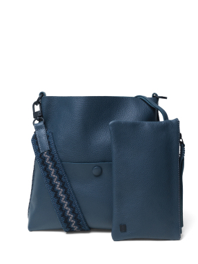 ΓΥΝΑΙΚΕΙΑ ΔΕΡΜΑΤΙΝΗ ΤΣΑΝΤΑ ΧΙΑΣΤΙ LIMA SLIM MESSENGER | Μπλε