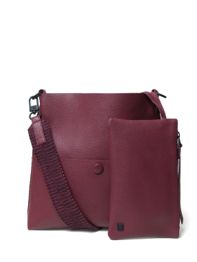 ΓΥΝΑΙΚΕΙΑ ΔΕΡΜΑΤΙΝΗ ΤΣΑΝΤΑ ΧΙΑΣΤΙ BARQUE SLIM MESSENGER | Μπορντό