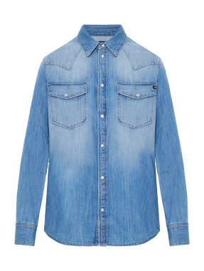 ΓΥΝΑΙΚΕΙΟ DENIM ΠΟΥΚΑΜΙΣΟ | Γαλάζιο AZOR S