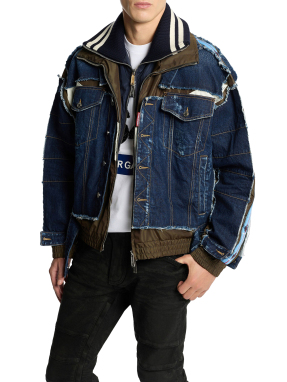 ΑΝΔΡΙΚΟ DENIM JACKET DARK AVIATOR HYBRID | Μπλε Σκούρο IT 52