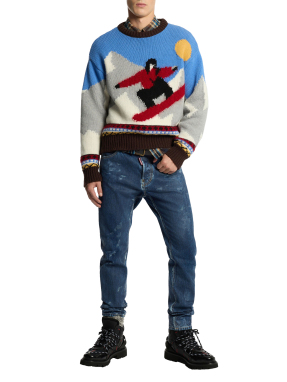ΑΝΔΡΙΚΟ DENIM ΠΑΝΤΕΛΟΝΙ FROSTED TEDDY | Μπλε Σκούρο IT 54