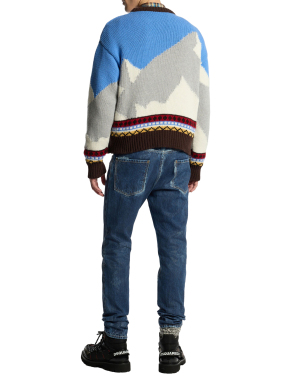 ΑΝΔΡΙΚΟ DENIM ΠΑΝΤΕΛΟΝΙ FROSTED TEDDY | Μπλε Σκούρο IT 54