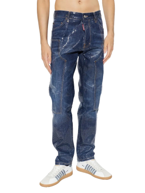 ΑΝΔΡΙΚΟ DENIM ΠΑΝΤΕΛΟΝΙ TEDDY SEQUIN | Μπλε Σκούρο IT 50