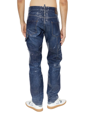 ΑΝΔΡΙΚΟ DENIM ΠΑΝΤΕΛΟΝΙ TEDDY SEQUIN | Μπλε Σκούρο IT 50
