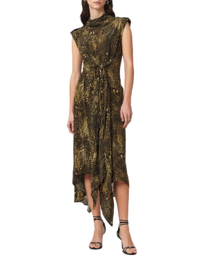 MIDI ΦΟΡΕΜΑ PERSIA | Λαδί BLIXA KHAKI GREEN UK 8